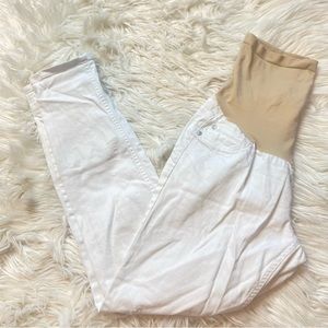 Indigo blue white full panel jeans size medium